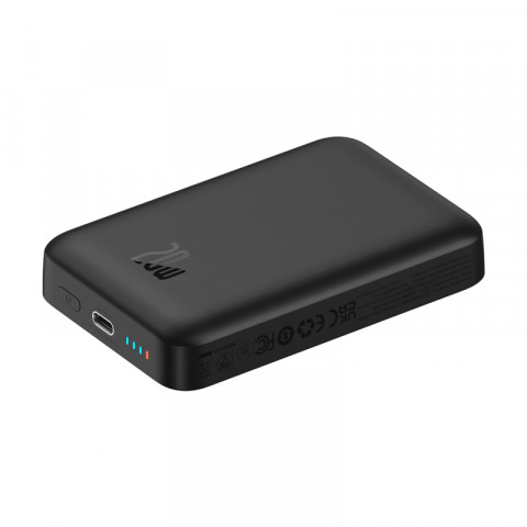 Powerbank Baseus Magnetic Mini Air Wireless 10000mAh 20W+kabel USB C-USB C (czarny) - Galeria zdjęcie 7