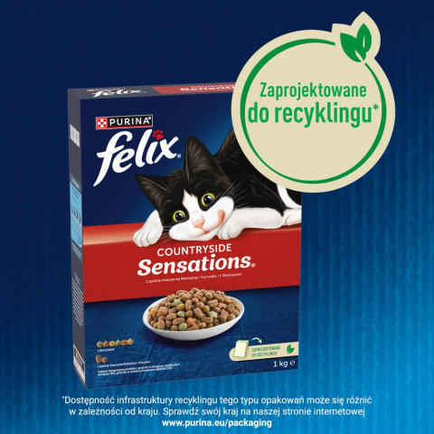 PURINA Felix Countryside Sensations Wołowina i kurczak z warzywami - sucha karma dla kota - 1kg - Galeria zdjęcie 5
