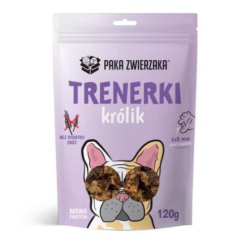 PAKA ZWIERZAKA Trenerki Królik - przysmak dla psa - 120g - Galeria zdjęcie 1