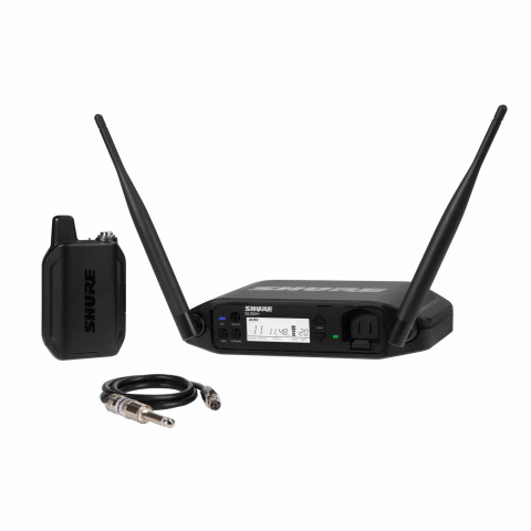Shure GLXD14+E-Z4 - Cyfrowy system bezprzewodowy DUAL BAND z nadajnikiem bodypack i kablem gitarowym WA302 - Galeria zdjęcie 1