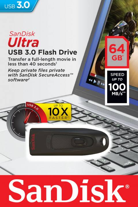 Pendrive Sandisk CRUZER ULTRA 64GB USB 3.0 80MB/S - Galeria zdjęcie 9