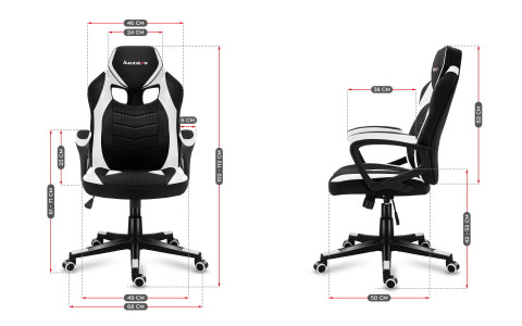 Fotel gamingowy Huzaro Force 2.5 White Mesh - Galeria zdjęcie 6