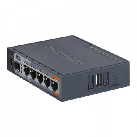 Router Mikrotik hEX S (RB760iGS) Total Ethernet Ports:6; Architecture:MMIPS; CPU core:2 - Galeria zdjęcie 3