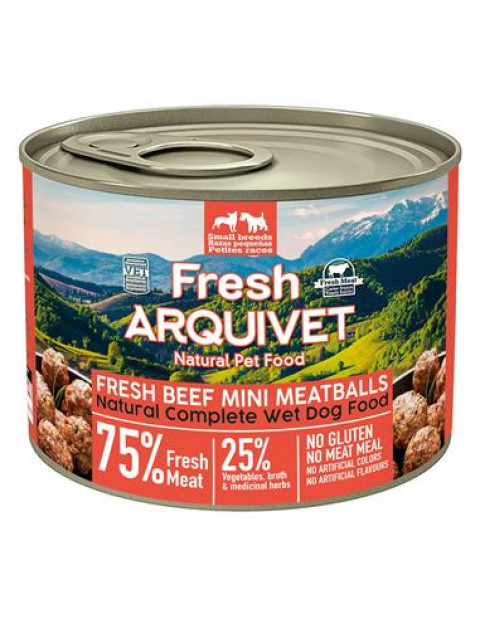 ARQUIVET Fresh Beef Mini Meatballs - mokra karma dla psa - 200g - Galeria zdjęcie 1