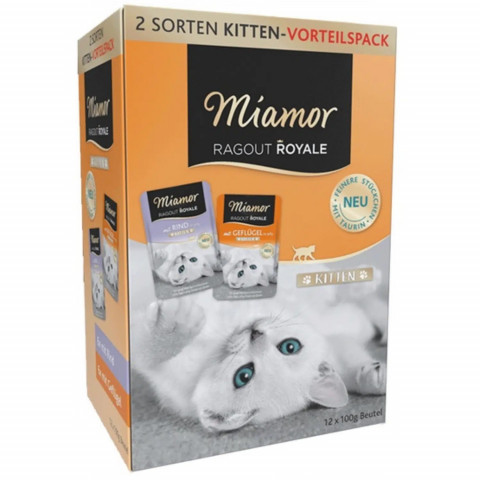 MIAMOR Ragout Royale Kitten Mix Smaków w galaretce - mokra karma dla kociąt - 12x100g - Galeria zdjęcie 1