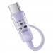 Kabel Baseus Gem USB-USB C 100W 2m (fioletowy) - Galeria zdjęcie 2