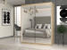 Szafa z drzwiami przesuwnymi z 2 lustrami IGA 160x61xH200 sonoma - Galeria zdjęcie 2