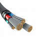 Kabel Baseus Unbreakable USB-IP 2.4A 1m (czarny) - Galeria zdjęcie 6