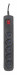 Listwa przeciwprzepięciowa Activejet 5gn/3m/cz (10A; 2300W) 3m; kolor czarny - Galeria zdjęcie 3