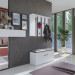Wieszak + lustro PARMA 100x15xH.81,5 biel - Galeria zdjęcie 4