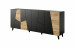 Komoda ETNA 200x42x82 czarny mat + dąb craft - Galeria zdjęcie 3