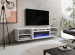 Szafka RTV POLO 180x33x39 biały + kominek biały - Galeria zdjęcie 3
