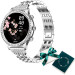 Smartwatch damski Manta Diamond Lusso srebrny + bransoletka YES - Galeria zdjęcie 1