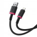 Kabel Baseus Dura 2.4A 1m (czerwono-czarny) - Galeria zdjęcie 3