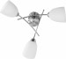 Żyrandol klasyczna lampa sufitowa wisząca Activejet NIKITA Nikiel potrójna 3xE27 do salonu - Galeria zdjęcie 2
