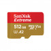 KARTA PAMIĘCI SANDISK EXTREME microSDXC 512 GB 190/130 MB/s A2 C10 V30 UHS-I U3 - Galeria zdjęcie 1