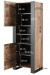 Regał WOOD 65x40x170 dąb wotan + antracyt - Galeria zdjęcie 4