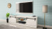 Szafka RTV GRANERO 200x56,7x35 biały/biały połysk - Galeria zdjęcie 5
