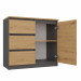Komoda COSTA 1D3S+2D3S antracyt/artisan - Galeria zdjęcie 3