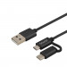 SAVIO KABEL 2W1 USB-MICRO USB/TYP C 2.1A 1M CL-128 - Galeria zdjęcie 6