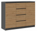 Komoda 2D4S 120x40xH97 antracyt/artisan - Galeria zdjęcie 1