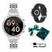 Smartwatch damski Manta Diamond Lusso srebrny + bransoletka YES - Galeria zdjęcie 3