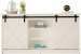 Komoda 160x80x35 GRANERO biały/biały połysk - Galeria zdjęcie 3