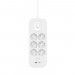 Listwa zasilająca Belkin Power Surge 6-PORT + 1xUSB-A +1xUSB-C 2.4A PD 650J 2m White Schuko - Galeria zdjęcie 2