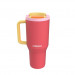 Kubek termiczny z teleskopową słomką Kambukka Rio Tumbler 950ml Pink Papaya - Galeria zdjęcie 4
