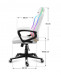 Fotel gamingowy Huzaro Force 2.5 RGB WHITE MESH - Galeria zdjęcie 8