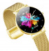 Smartwatch zegarek damski Alexa Lux Gold + różowy pasek - Galeria zdjęcie 2