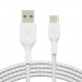 Kabel Belkin BoostCharge Braided USB-C to USB-A Cable 3m oplot White - Galeria zdjęcie 1