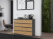 Komoda M8 120x40xH97 antracyt/artisan - Galeria zdjęcie 6