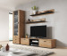 Półka 125cm (2szt) SOHO dąb lefkas + czarny - Galeria zdjęcie 12