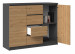 Komoda 2D4S 120x40xH97 antracyt/artisan - Galeria zdjęcie 2