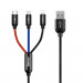 BASEUS KABEL USB 3W1 USB-C / LIGHTNING / MICRO 3A - Galeria zdjęcie 1