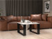 Stolik MODERN MINI 67x67xH40 biały/czarny - Galeria zdjęcie 4