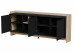 Komoda PORTO 3D 190x38x77 dąb/czarny - Galeria zdjęcie 2