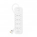 Listwa zasilająca Belkin Power Surge 8-PORT + 2xUSB-C 30W 900J 2m White - Galeria zdjęcie 1