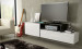 Szafka RTV SIGMA3 180 biały/biały połysk + czarny - Galeria zdjęcie 1