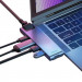 BASEUS HUB ADAPTER 7 W 1 DO APPLE MACBOOK SZARY - Galeria zdjęcie 1