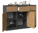Komoda 3D3S 120x40xH97 antracyt/artisan - Galeria zdjęcie 2