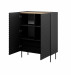 Regał 2D2SZ ONDA 98x45x127 czarny - Galeria zdjęcie 2