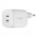 Ładowarka Belkin BoostCharge Pro Dual USB-C PD 3.0 PPS GaN Wall Charger 45W White - Galeria zdjęcie 1