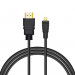 Kabel HDMI Savio CL-39 ( HDMI A - MicroHDMI D M-M PVC 1,0m czarny ). - Galeria zdjęcie 1