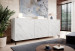 Komoda MARMO 3D 200x45xH80,5 biały mat/marmur biały - Galeria zdjęcie 3