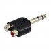 SSQ HA7 - Adapter 2 x gniazdo RCA - jack stereo 6.3mm - Galeria zdjęcie 1