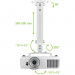 TECHLY UCHWYT SUFITOWY DO PROJEKTORA 38-58CM 13,5K - Galeria zdjęcie 5