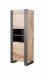 Regał WOOD 65x40x170 dąb wotan + antracyt - Galeria zdjęcie 1