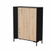 Komoda MERCI 100x40x129 czarny/dąb artisan - Galeria zdjęcie 1